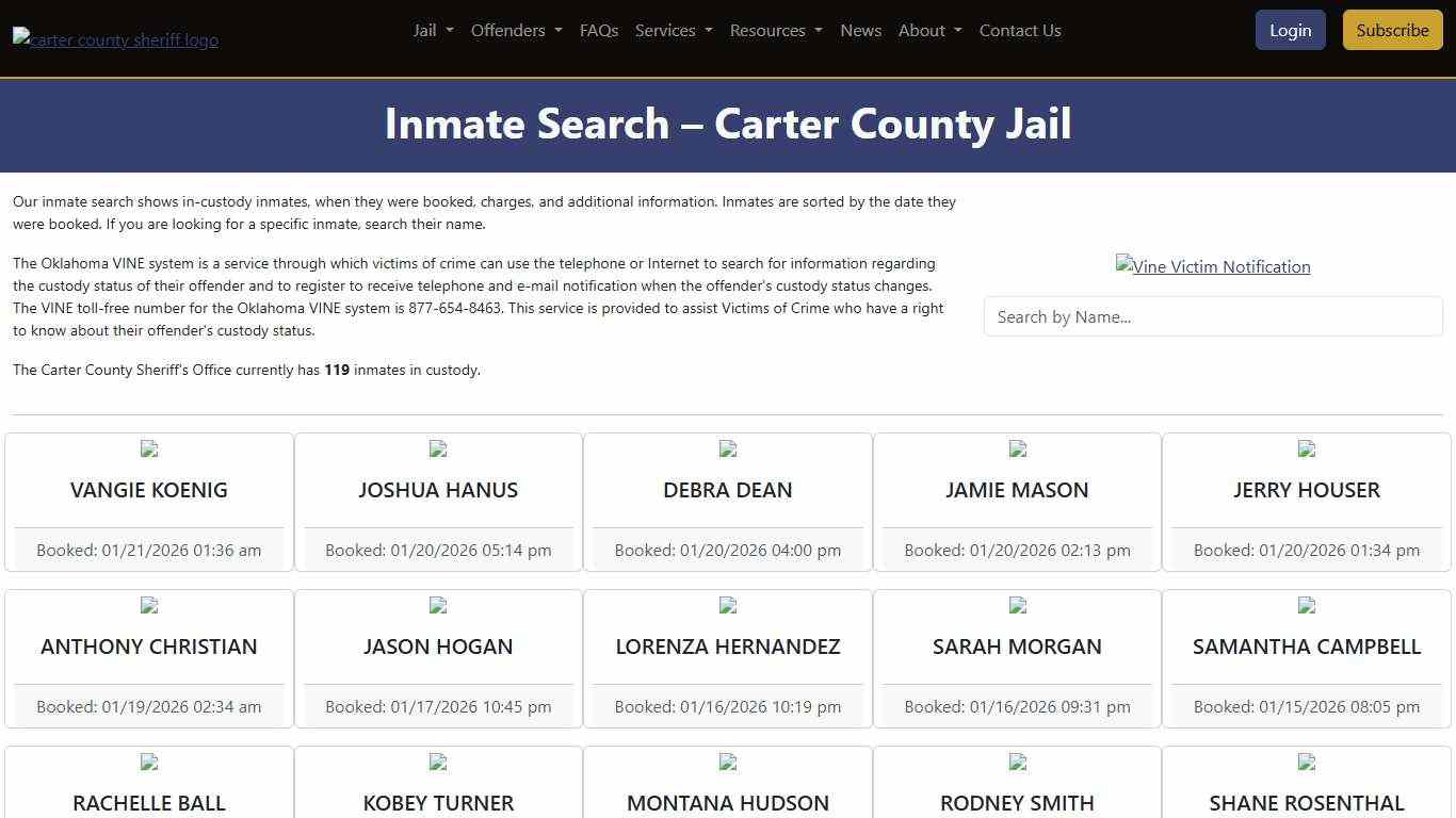 Inmate Search | County Sheriff's Office